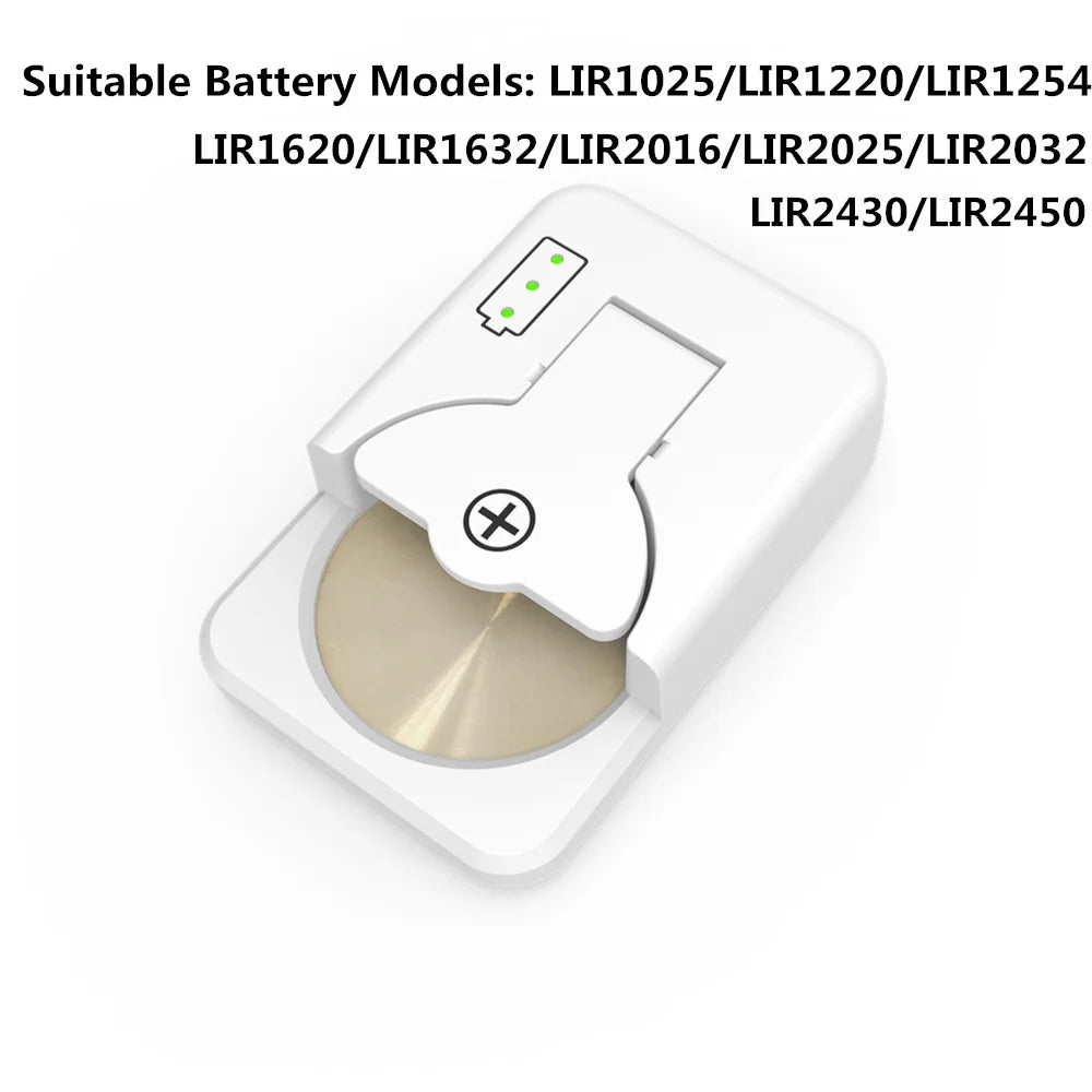 Universal Coin Battery Charger for LIR Series Rechargeable Button Cells - 15