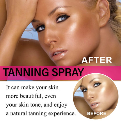 Sunless Tanning Spray for Natural Glowing Skin - Moisturizing Body Bronzer Mist