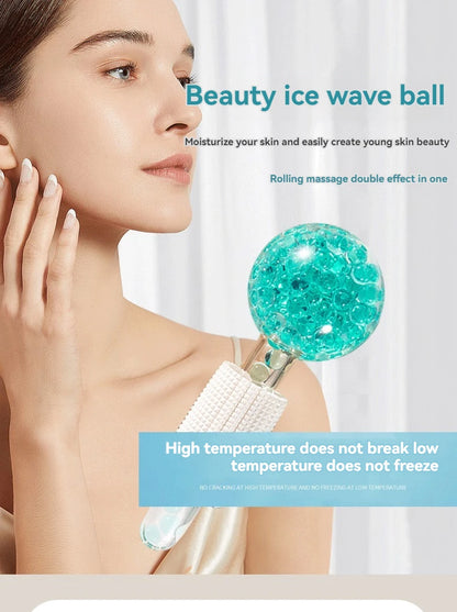 2Pcs Cooling Facial Ice Globes - Cold Roller Massager for Face & Eyes, Puffiness Relief
