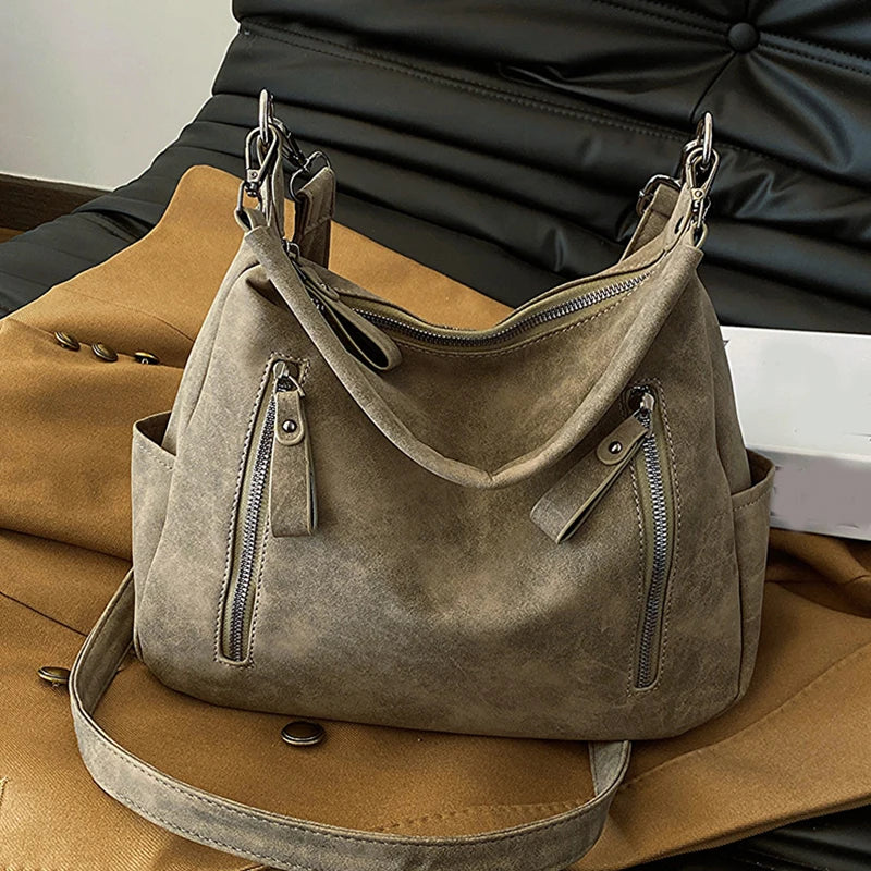 Luxury Retro Matte Shoulder Bag