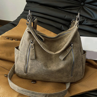 Luxury Retro Matte Shoulder Bag