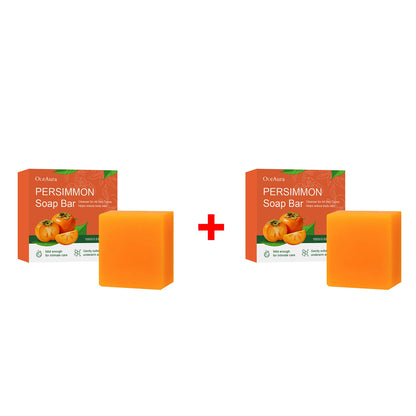 Natural Persimmon Soap Bar for Body Odor Control & Deep Exfoliating Skin Care