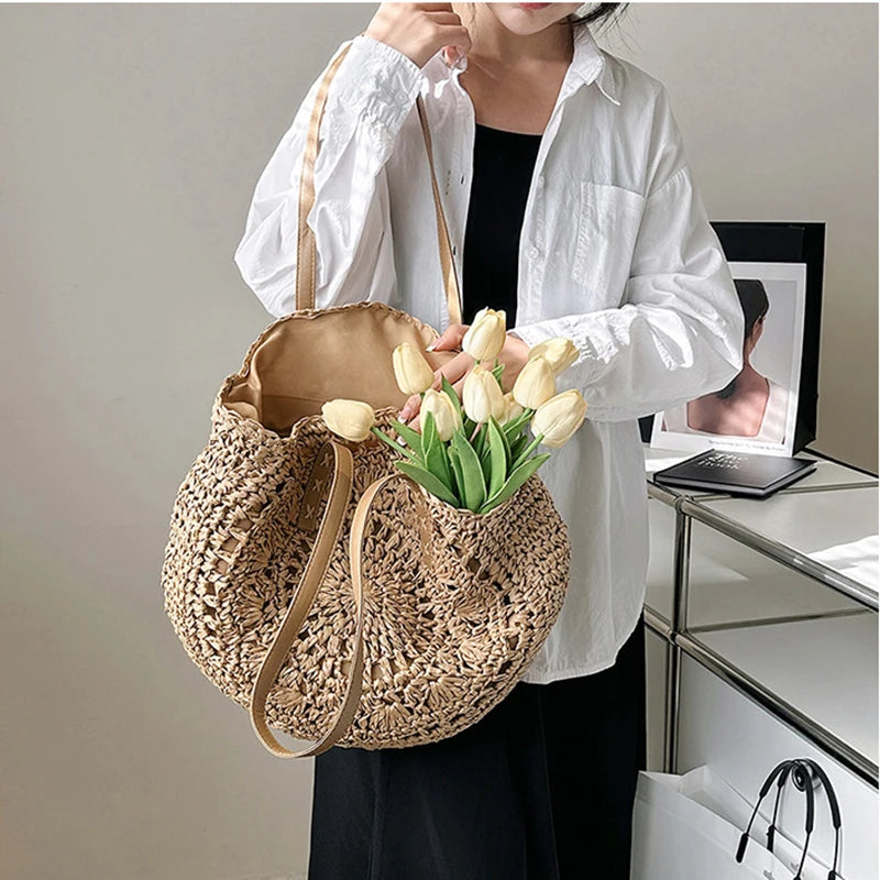 Luxury Woven Summer Straw Tote