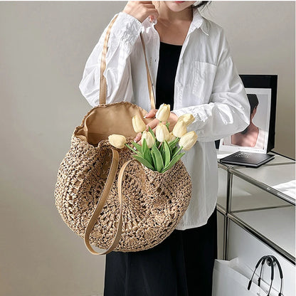 Luxury Woven Summer Straw Tote