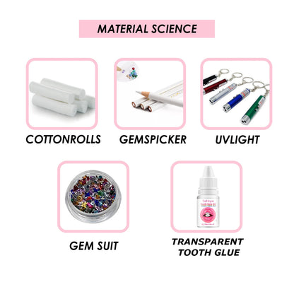 Professional DIY Tooth Gem Kit with UV Light for Sparkling Dental Jewelry