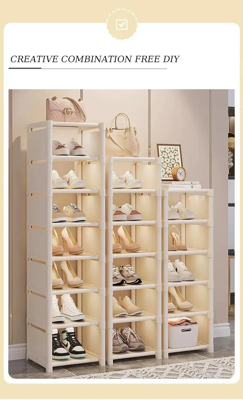 Stackable Narrow Shoe Storage Rack Organizer
