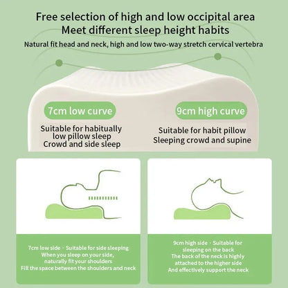 Natural Thai Latex Cervical Pillow - Ergonomic Support for Better Sleep