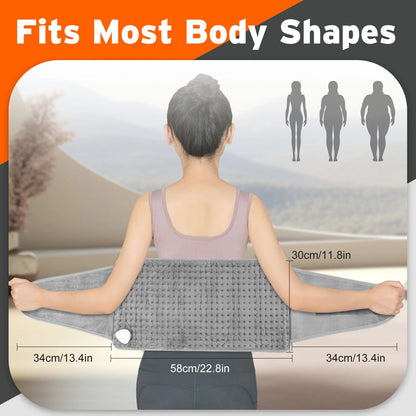 Electric Heating Waist Belt - Adjustable Lumbar & Back Pain Relief Thermal Pad