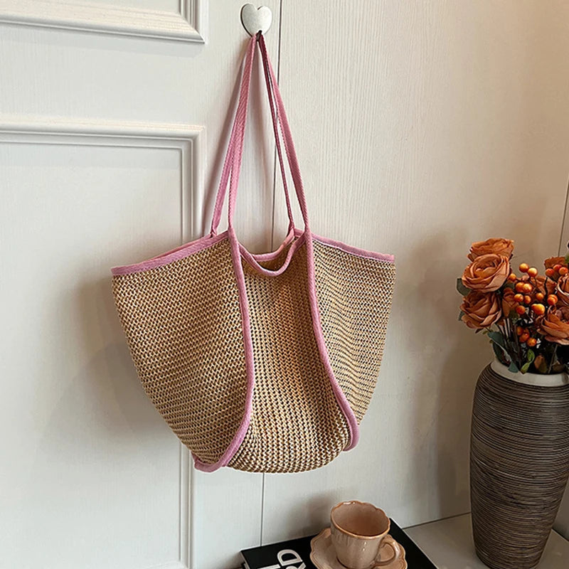 Luxury Bohemian Straw Tote