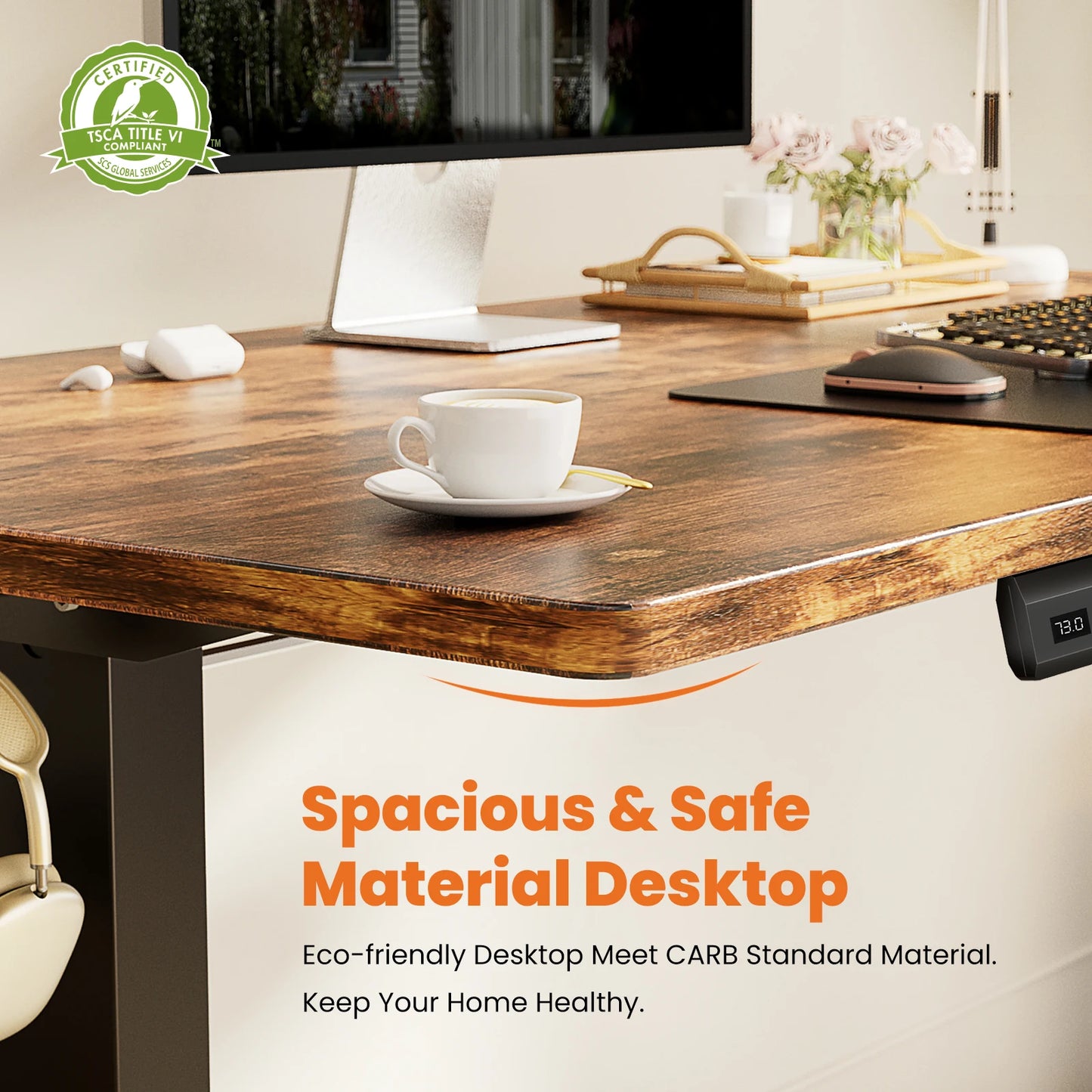 Electric Standing Desk - Ergonomic Height Adjustable Sit Stand Workstation