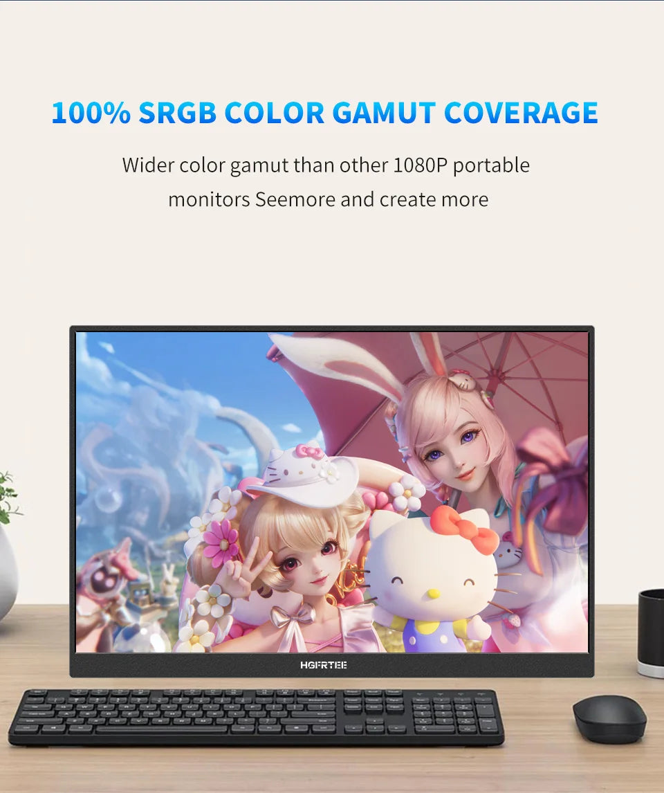 16" Portable Monitor 1920x1200 IPS FHD HDR10 Travel Display for Laptop - 8