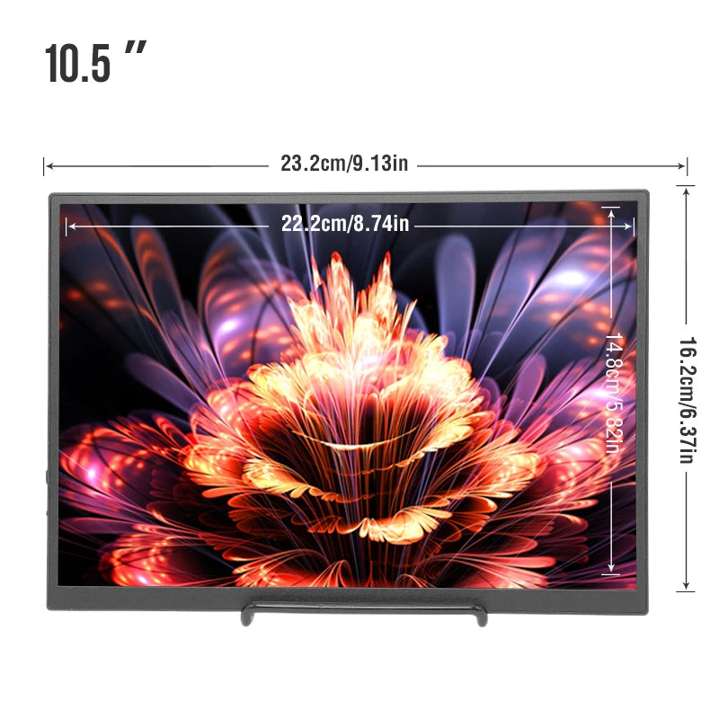 10.5" Portable Monitor 1920x1280 IPS HDR Gaming Display for Laptop & Console