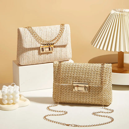 Luxury Handmade Straw Crossbody