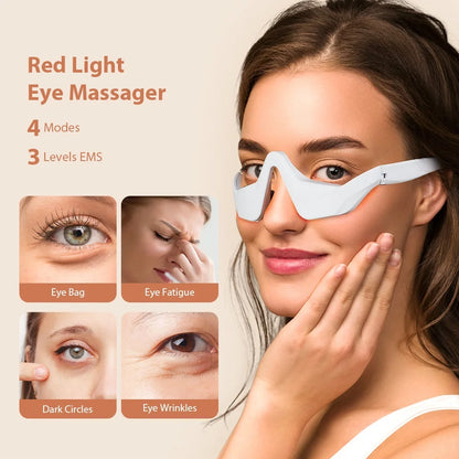 EMS Red Light Therapy Under Eye Massager for Wrinkles & Dark Circles