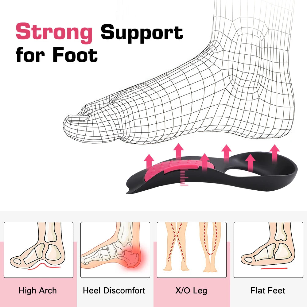 Orthopedic Arch Support Insoles for Flat Feet & Corrective Pain Relief