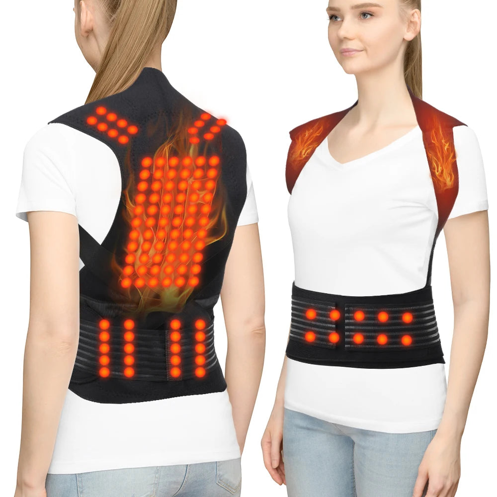 Self-Heating Tourmaline Magnetic Back & Waist Support Brace for Pain Relief