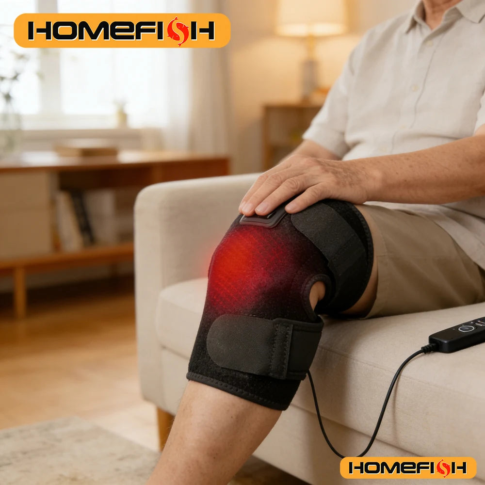 USB Heated Knee Pad - Adjustable Warming Brace for Pain Relief - 2