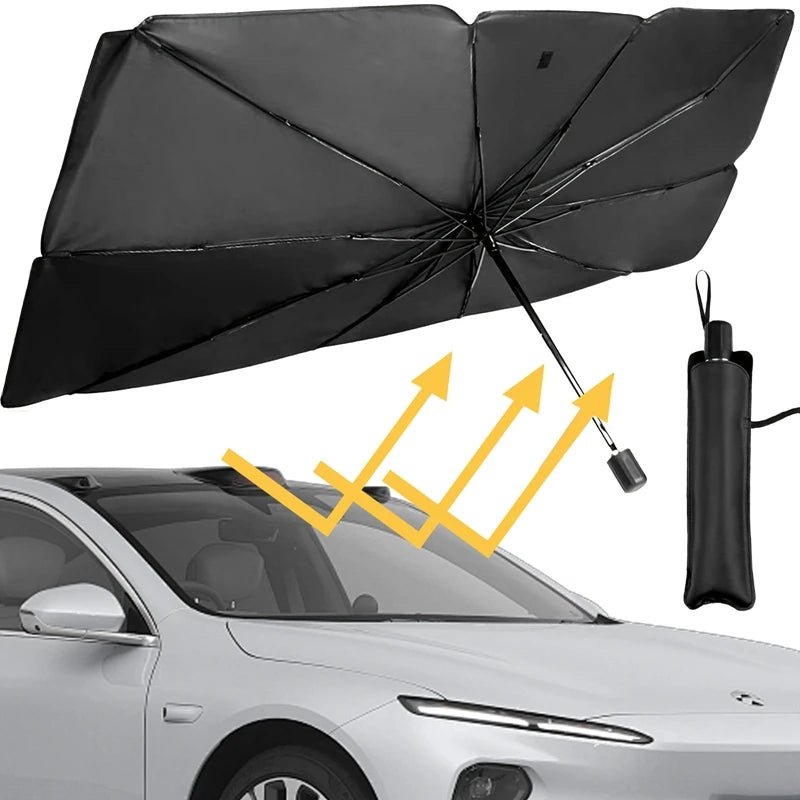 Foldable Car Windshield Sun Shade Umbrella UV Blocker - 1