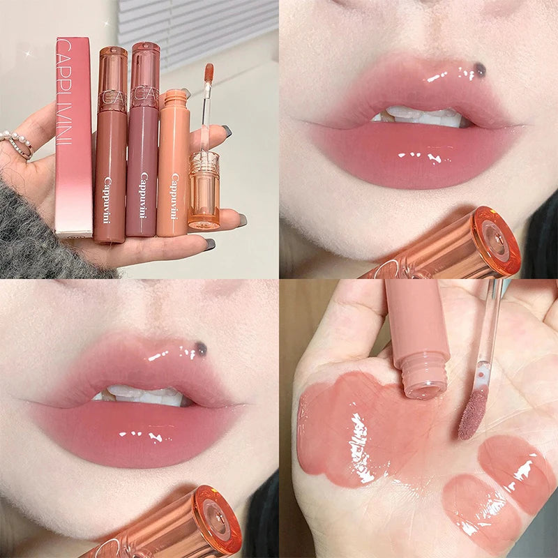 Gummy Jelly Mirror Water Gloss Lip Glaze - Hydrating Tinted Lipstick