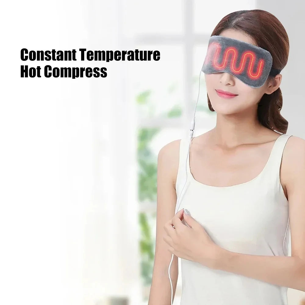 USB Heated Eye Mask for Dry Eyes, Sleep & Puffiness Relief