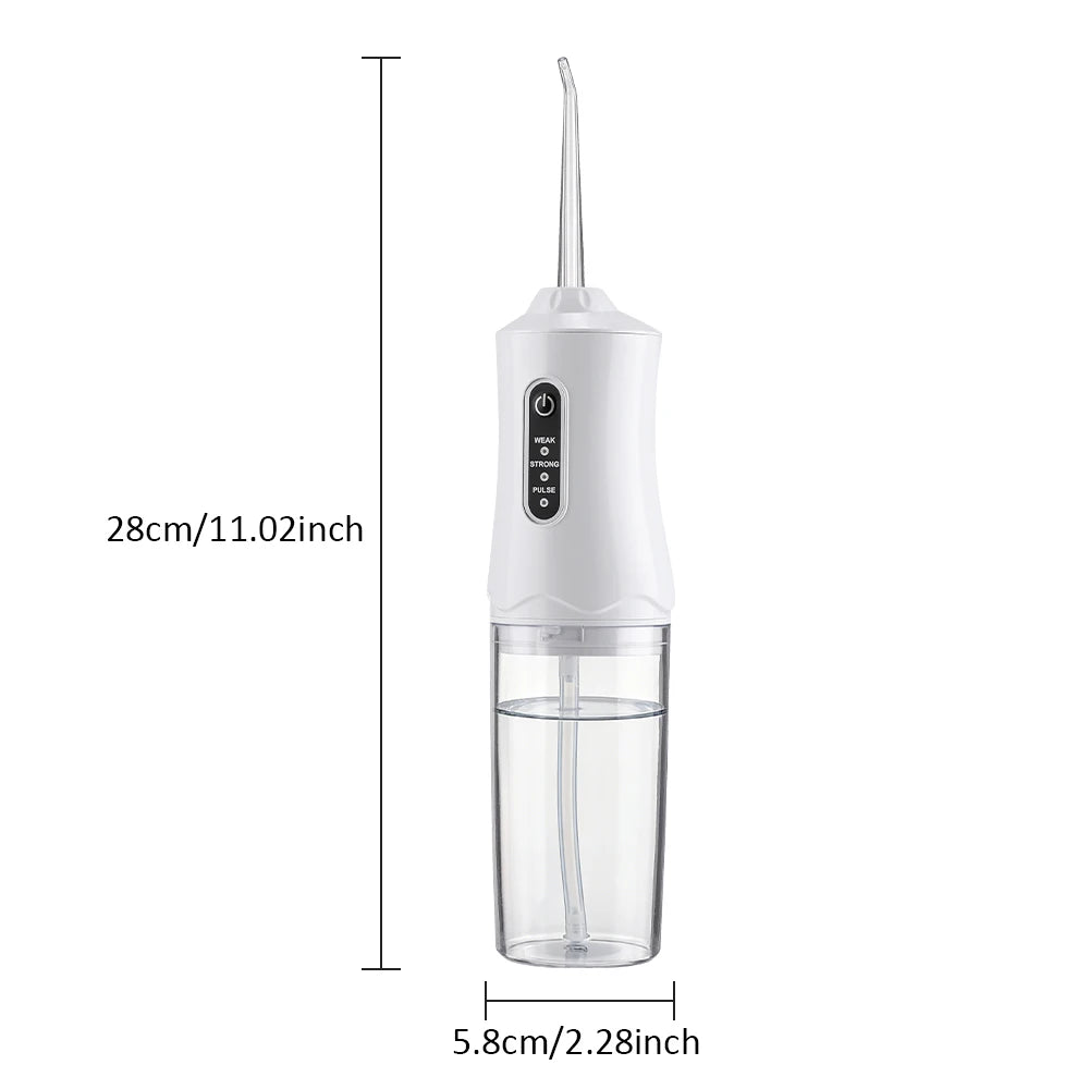 Portable Cordless Water Dental Flosser - USB Rechargeable Teeth Cleaning Tool - 9