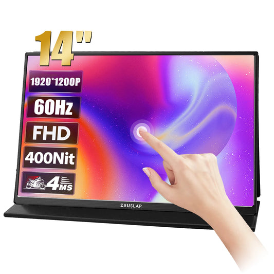 14" Portable Touch Screen Monitor 1920x1200 FHD Laptop Travel Display