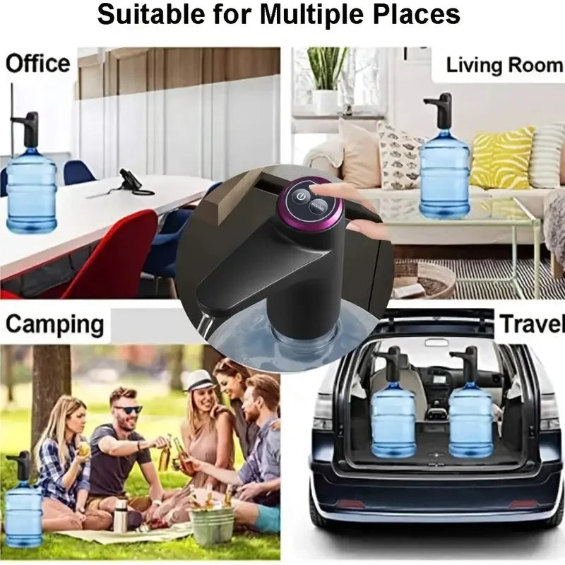 Electric 5 Gallon Water Dispenser Pump - USB Rechargeable Automatic Water Bottle Pump