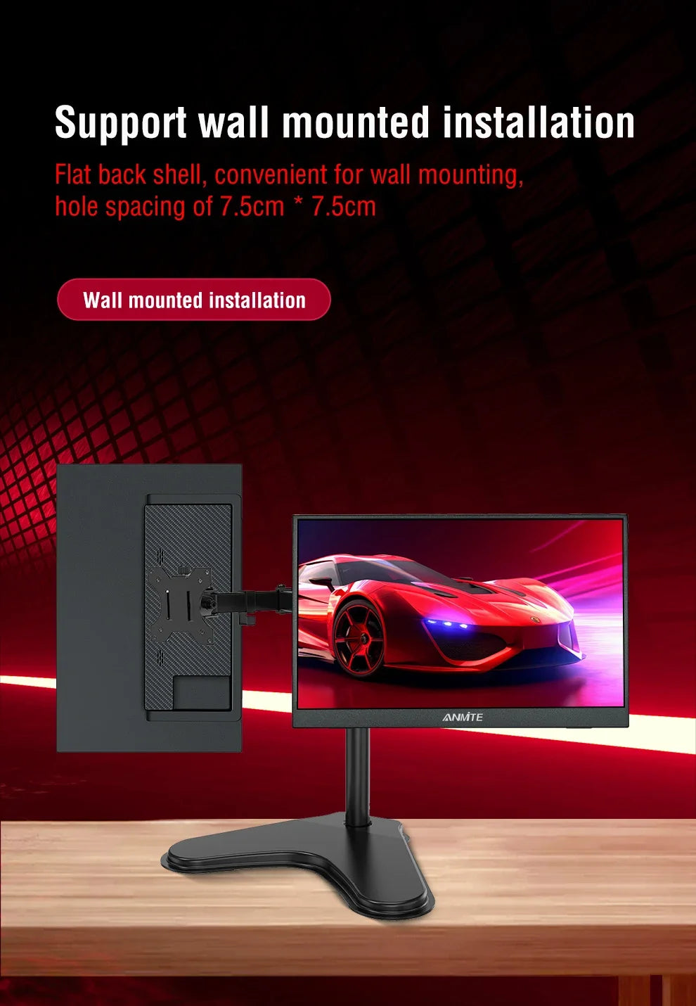 14" Portable IPS Monitor 1920x1200 FHD Gaming Display with Built-in Stand - 8