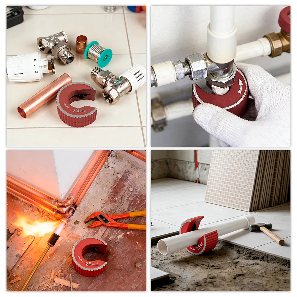 Self-Locking Mini Pipe Cutter - Tube Cutter for Copper, PVC & Aluminum - 6