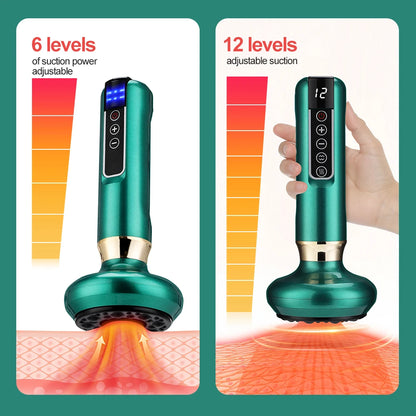 Electric Cupping & Gua Sha Massager - Adjustable Heat & Suction Therapy Device