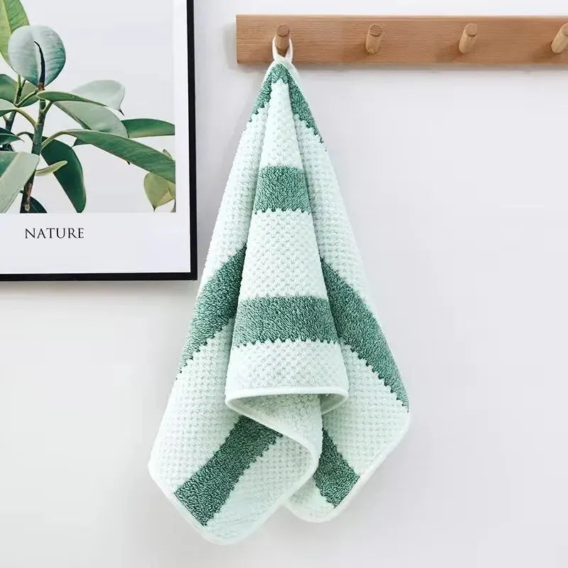 Luxury Soft Cotton-Feel Face Towel - Highly Absorbent Woven Bath Washcloth - 3
