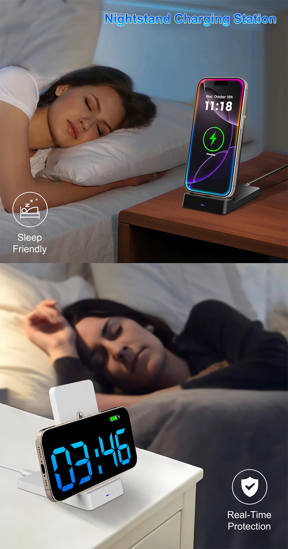 15W Foldable Fast Wireless Charging Stand - Magnetic Phone Desktop Holder - 14