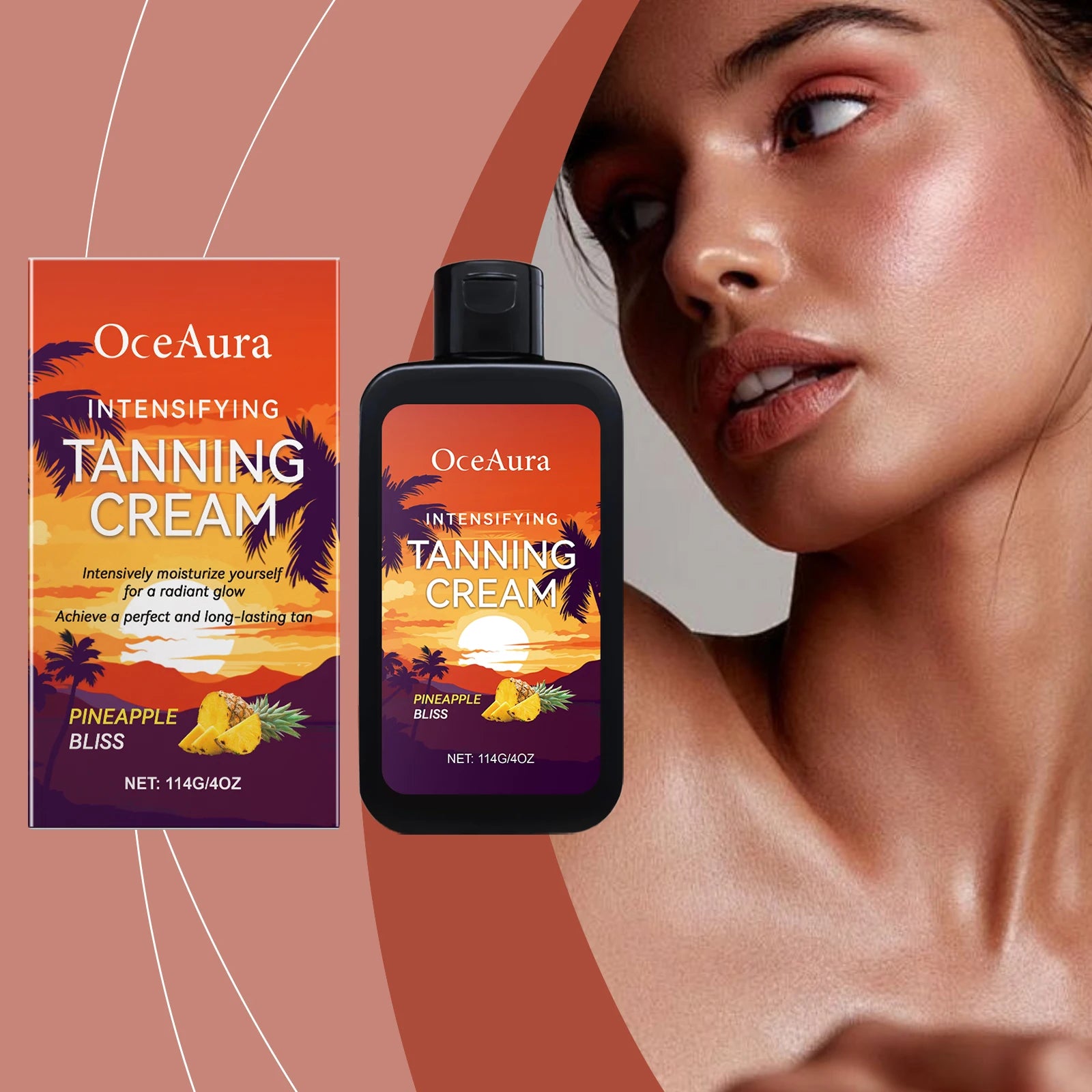 Natural Tanning Accelerator Cream for Sunbed & Outdoor Deep Bronze Glow - 7