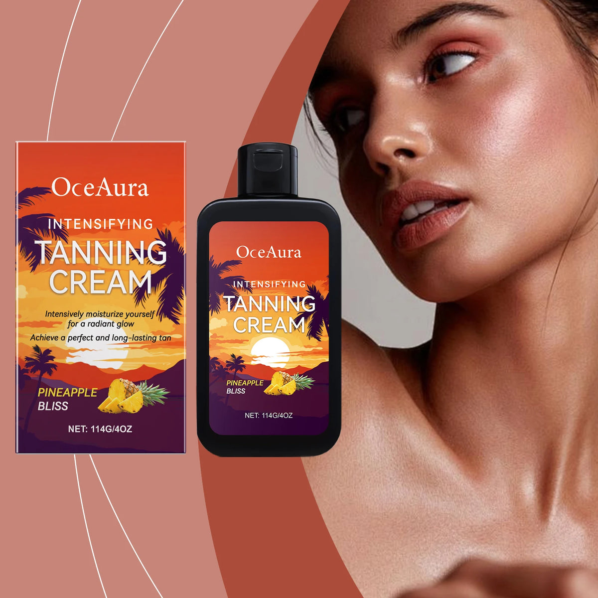 Natural Tanning Accelerator Cream for Sunbed & Outdoor Deep Bronze Glow