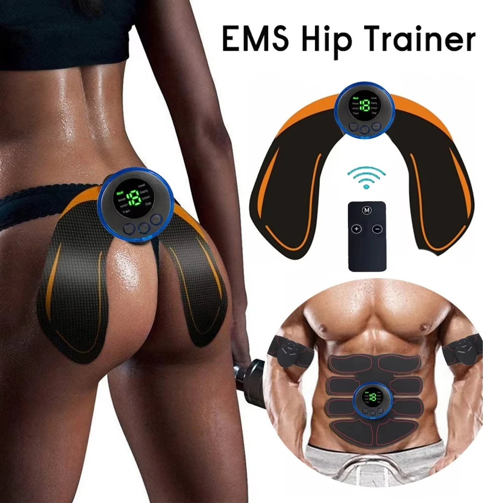 Wireless EMS Muscle Stimulator - Electric Abdominal & Hip Toning Trainer - 7