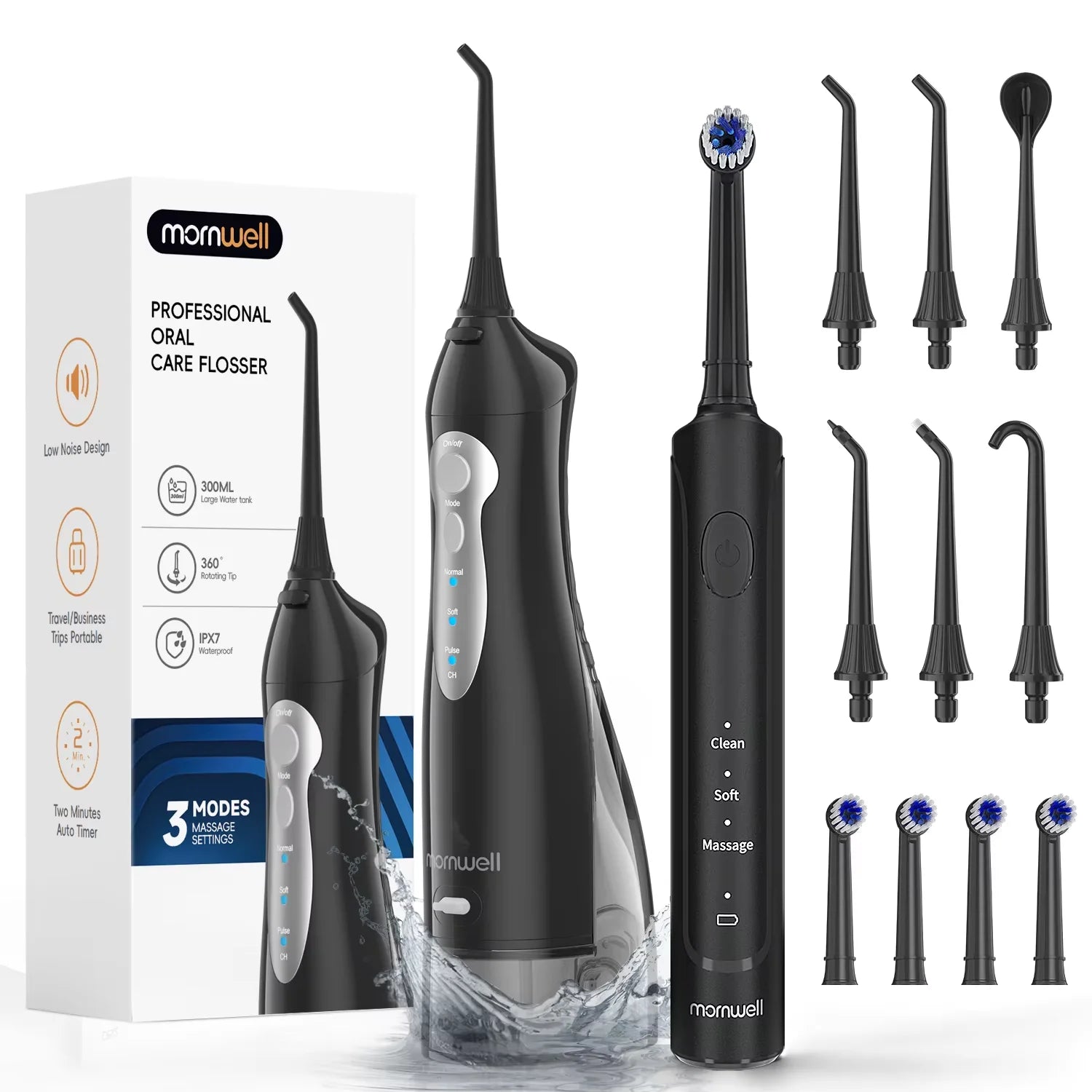 Portable Water Flosser and Electric Toothbrush Dental Care Set - 1