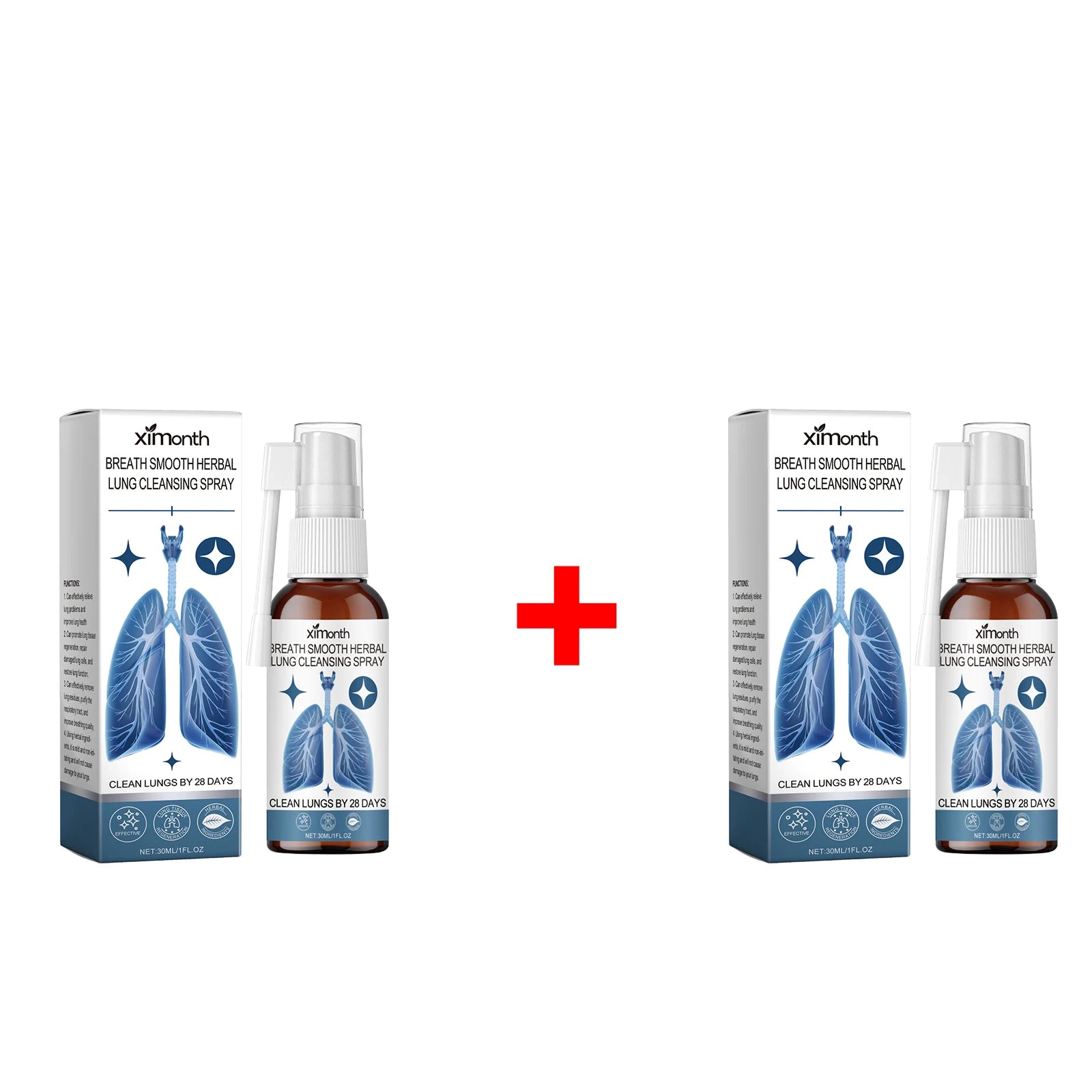 Herbal Lung Cleansing & Nasal Care Spray - Natural Throat & Respiratory Support - 15