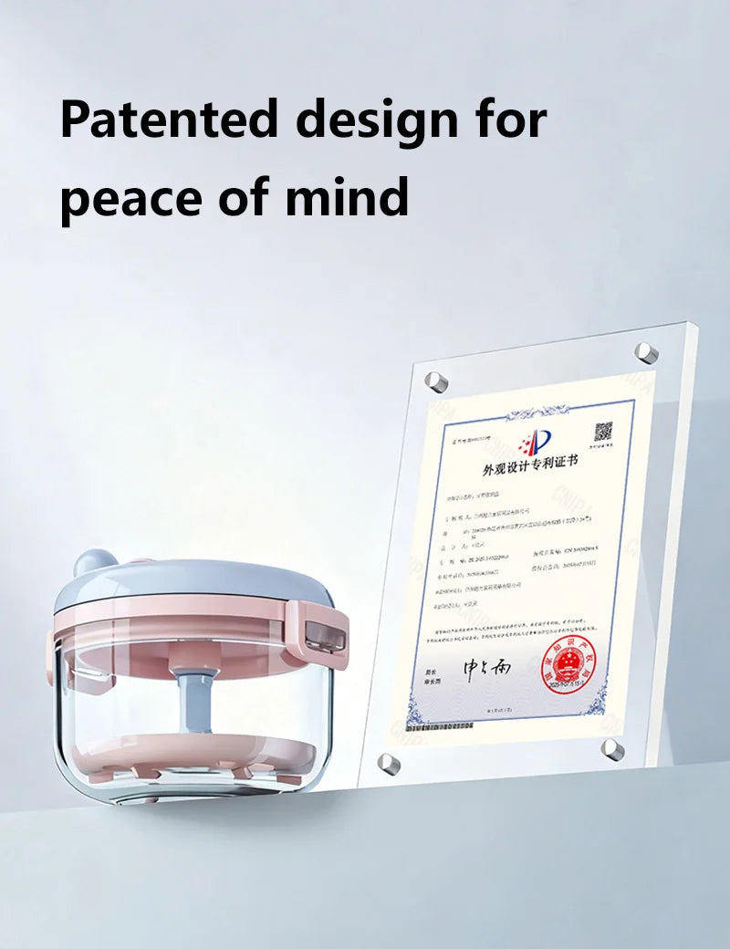 Rotary Denture Cleaning Case with Drainage Tray and Mirror