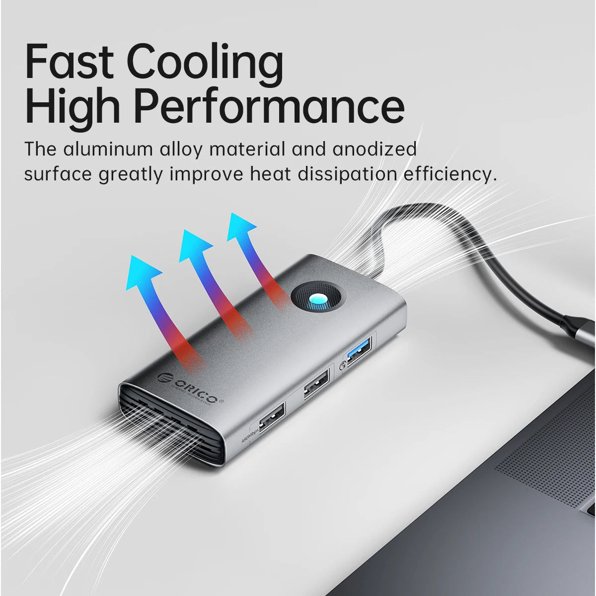 ORICO 10-in-1 USB-C Docking Station 4K HDMI Hub for Laptop & MacBook - 20
