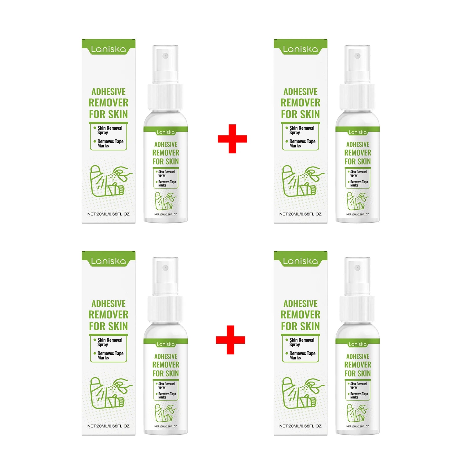 Gentle Adhesive Remover Spray for Skin - Painless Tape and Bandage Residue Cleaner - 17