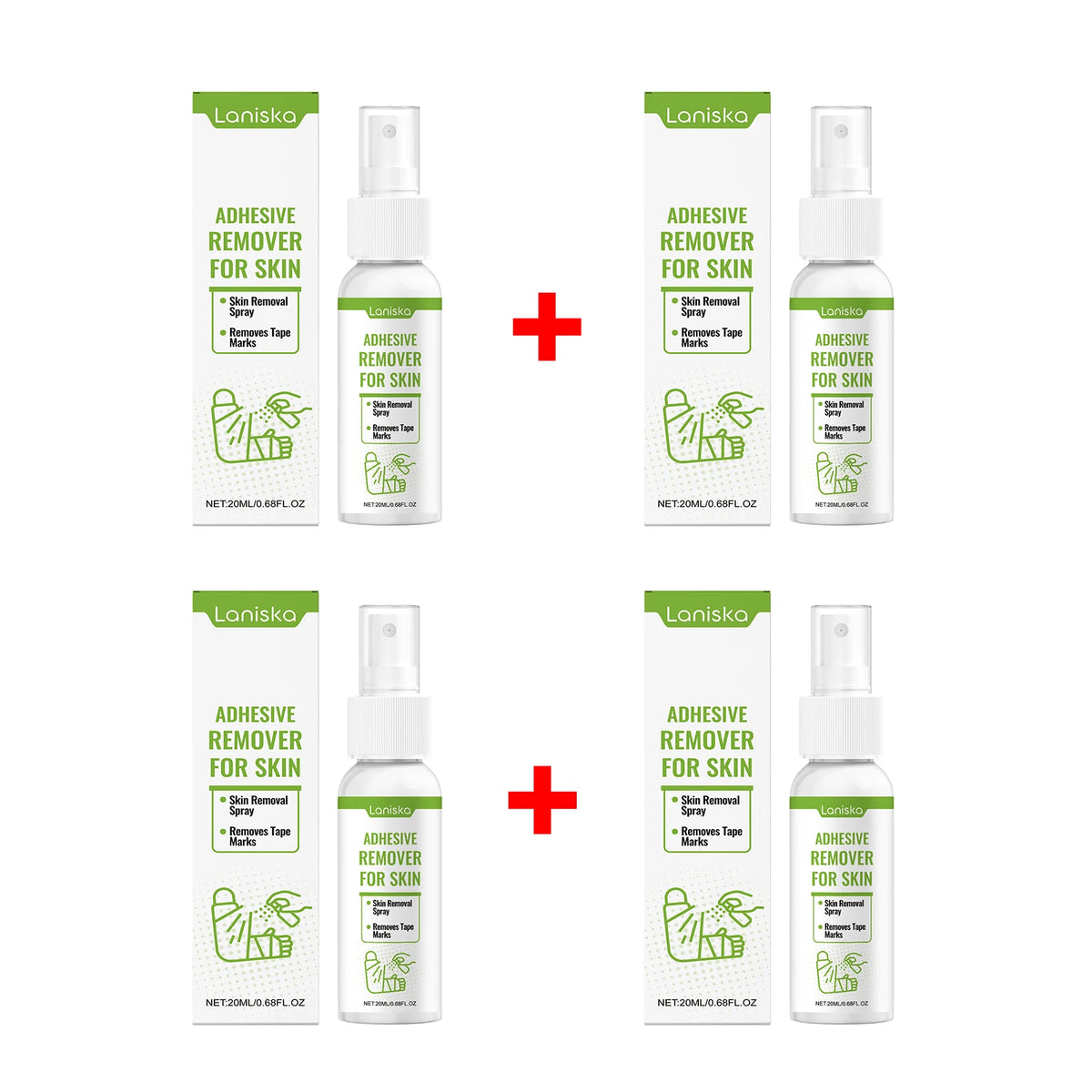 Gentle Adhesive Remover Spray for Skin - Painless Tape and Bandage Residue Cleaner