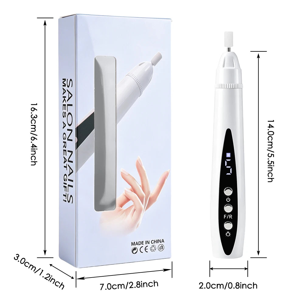 2-in-1 Cordless Electric Nail Drill with Built-in UV Curing Light