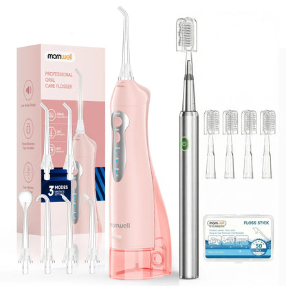 Portable Water Flosser and Electric Toothbrush Set – Deep Clean Oral Care Kit