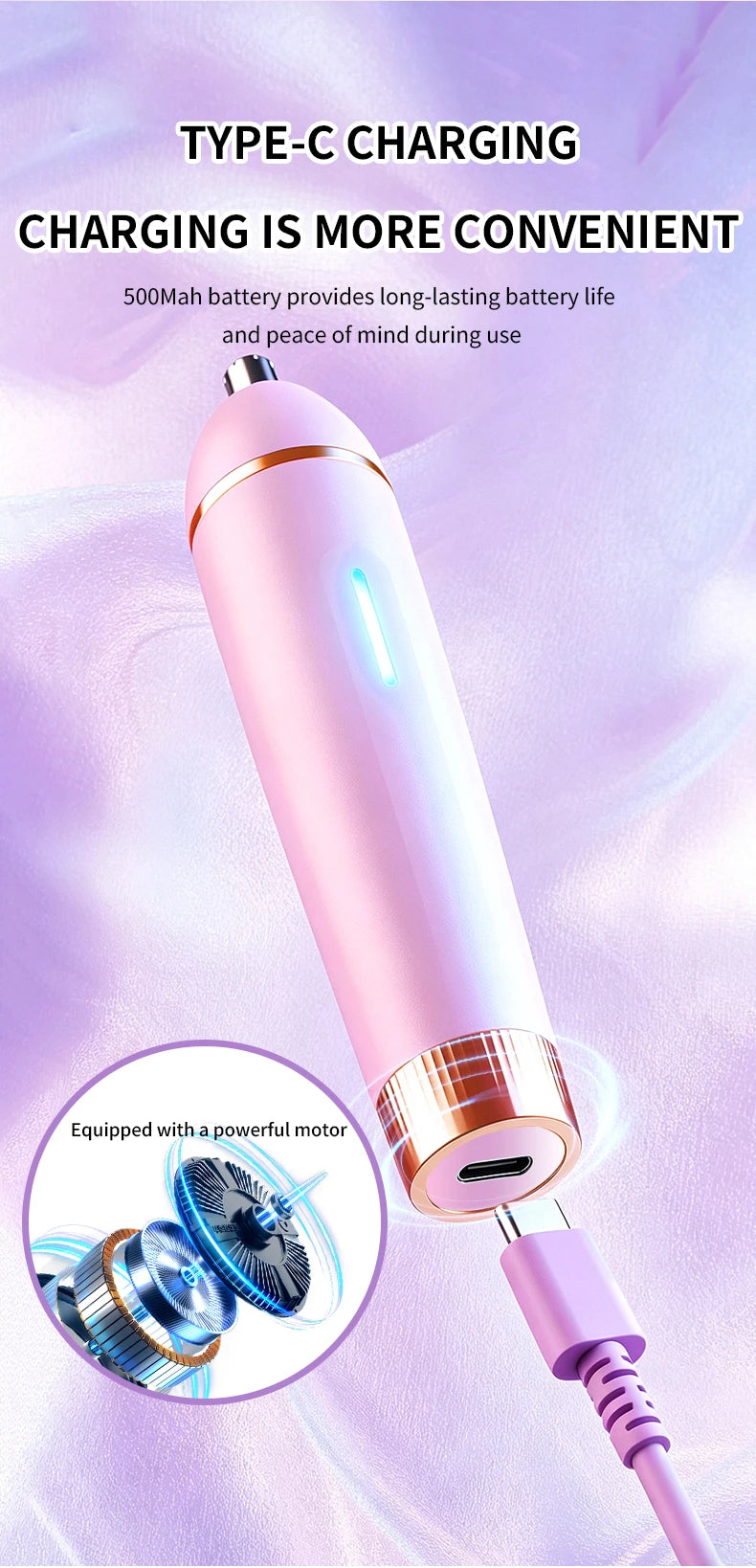 3-in-1 Waterproof Electric Lady Shaver & Painless Hair Removal Trimmer - 16