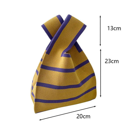 Luxury Knitted Stripe Tote