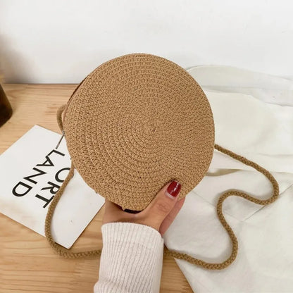 Luxury Round Straw Crossbody