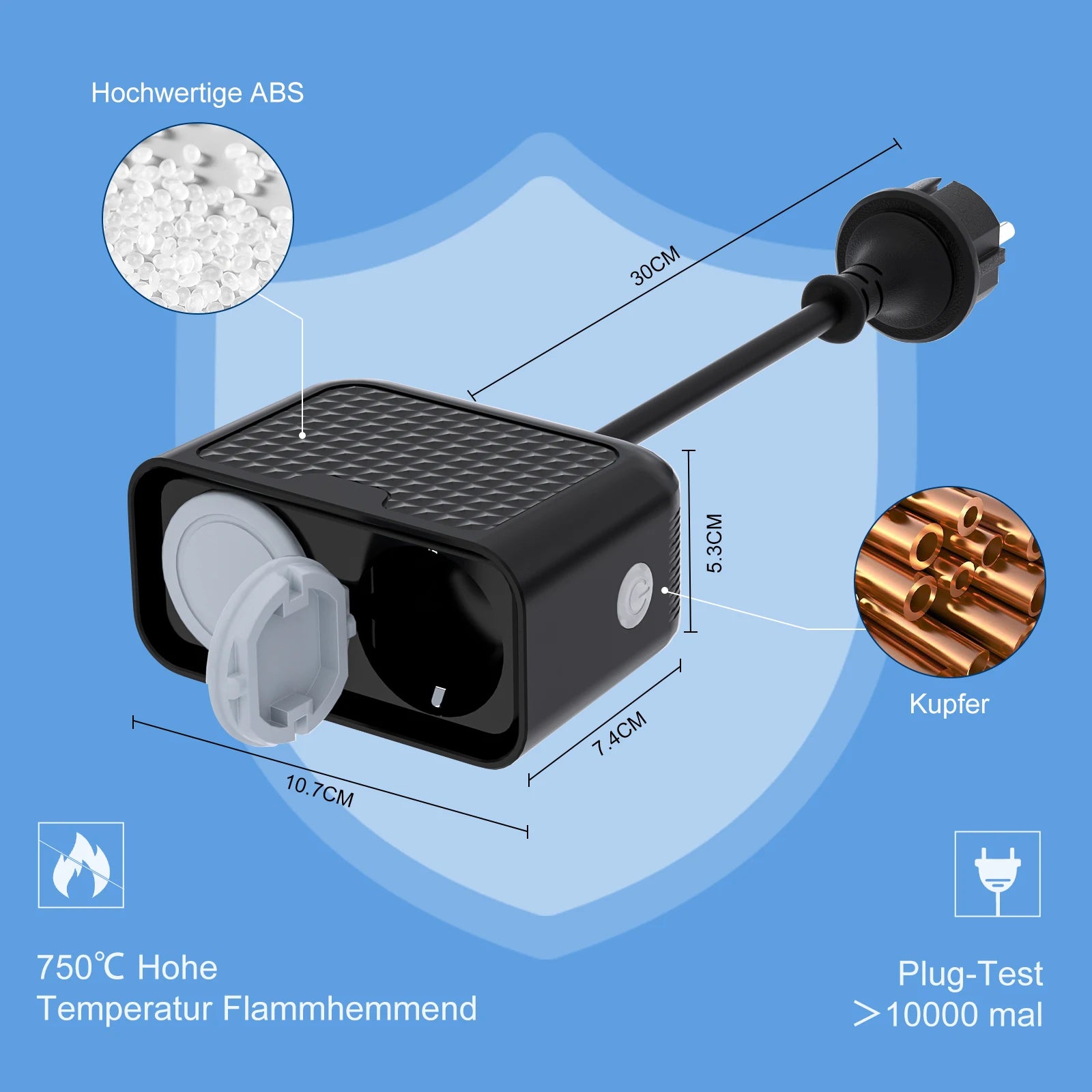 WiFi Smart Outdoor Power Socket - Dual Plug Waterproof Outlet IP44 - 4