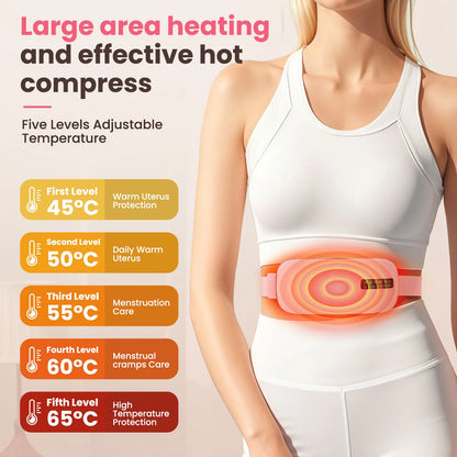 Portable Cordless Electric Heating Pad for Menstrual Cramp & Back Pain Relief