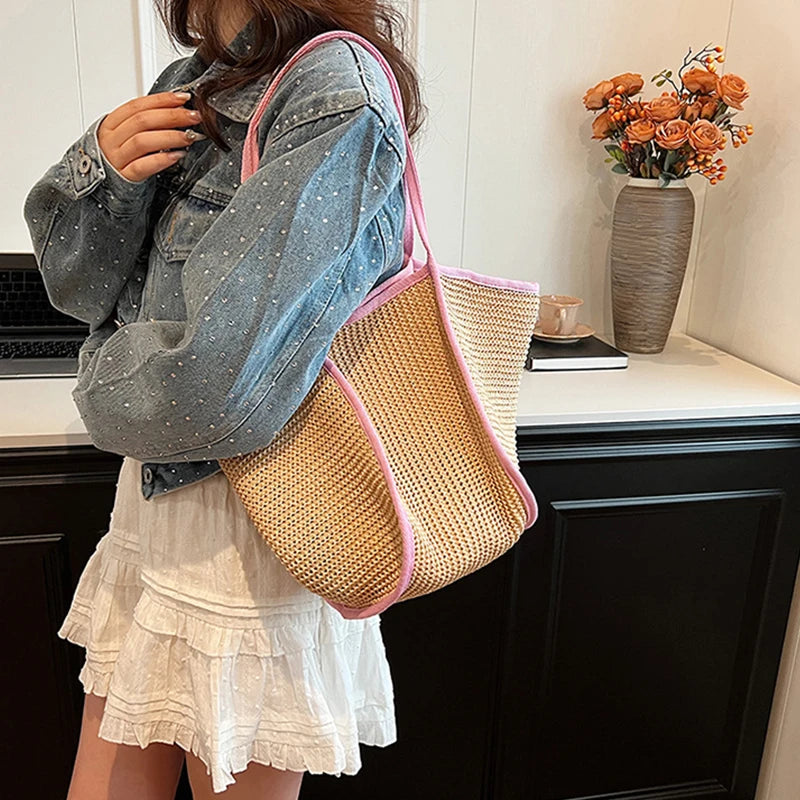 Luxury Bohemian Straw Tote