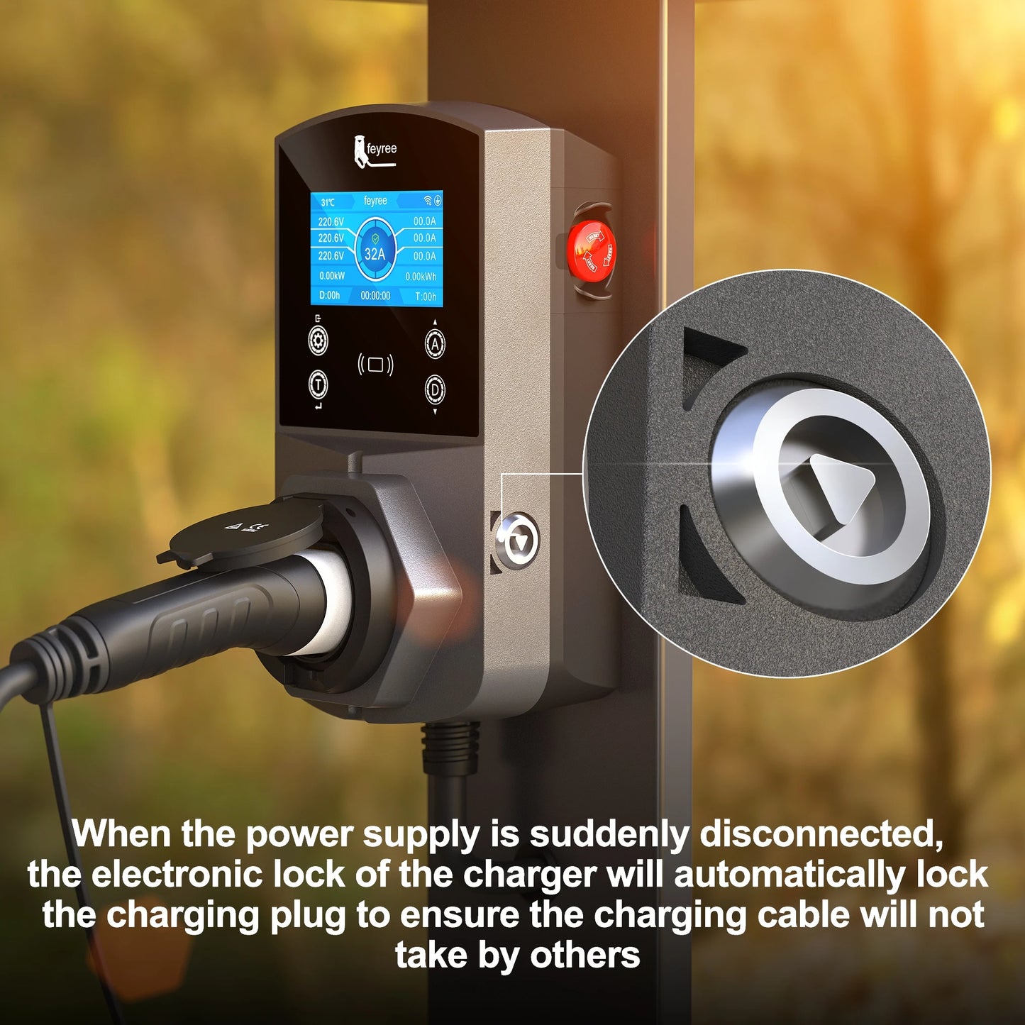 22KW Smart EV Wallbox Charger - WiFi App Control & Weatherproof EVSE